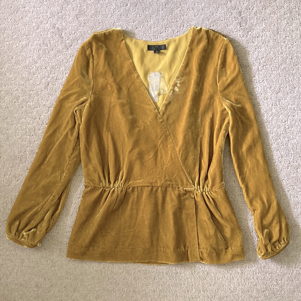 J. Crew Golden Wrap Blouse